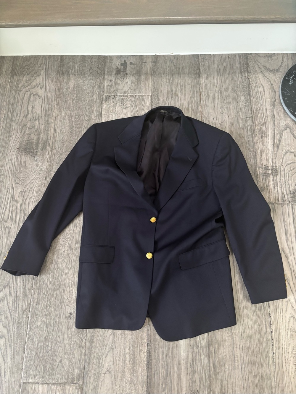 Hart Schaffner Marx Navy Blazer with Gold Buttons